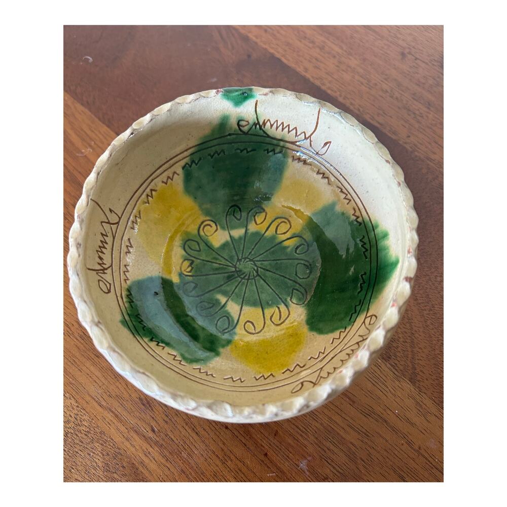 Vtg. Studio Pottery Bowl – Hand Thrown Glazed Stoneware